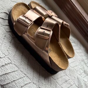 Papillio Rose Gold Buckle Sandals